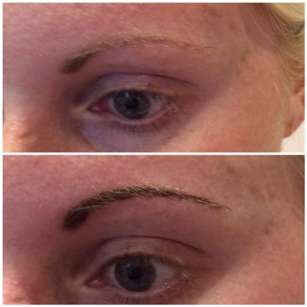 Eyebrow colour top up left Semi Permanent Makeup